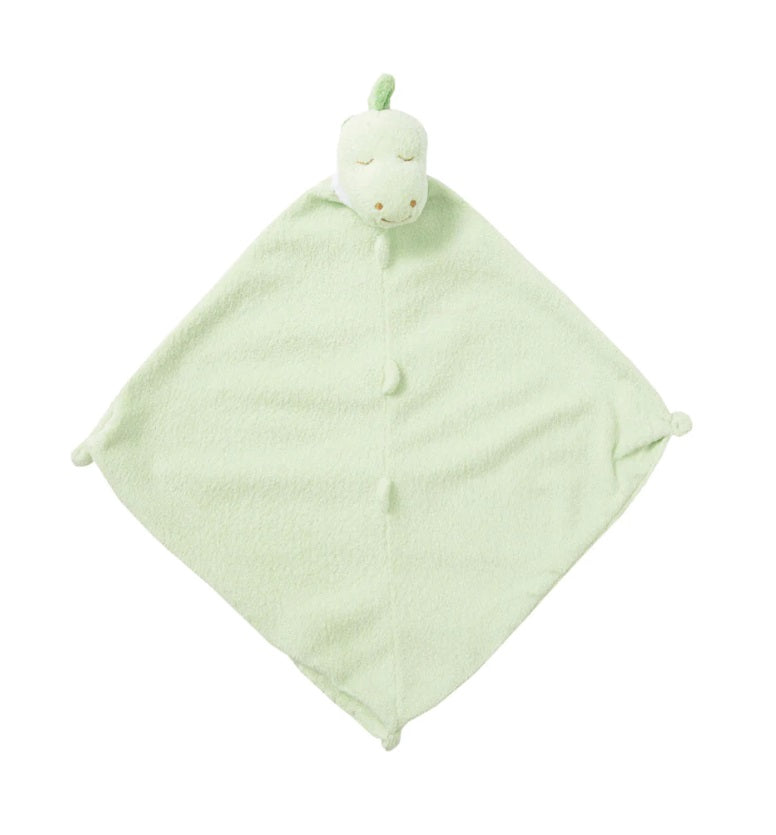 Angel Dear 13" Animal Blankie Lovie, Security Blanket - Green Dino