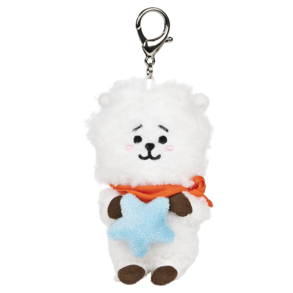 BT21 Official Line Friends 3" Bumble Buddy Backpack Bag Clip, RJ Alpaca