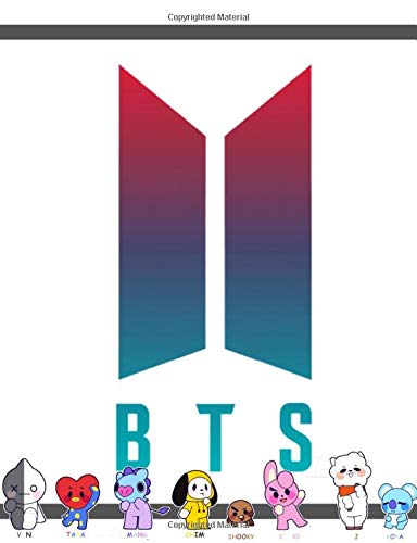 bt21 bangtan boys wide ruled notebook, BTS logo cover journal, BTS Kpop army gifts