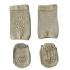 BABY & TODDLER CRAWLER KNEE PROTECTION, KNEE PADS AND NONSKID SOCKS, SAGE GREEN