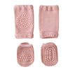 BABY & TODDLER CRAWLER KNEE PROTECTION, KNEE PADS AND NONSKID SOCKS, DUSTY ROSE PINK
