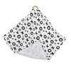 Unisex teething ring white blankie with XO written all over in black lettering