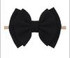 6" Bow & Nylon Headband, Black