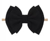 6 inch large bow nylon headbands for baby girls, halloween colors, fall, classic black