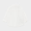 117 Boys Mayoral Long Sleeved Shirt, White Colored, Collared Shirt