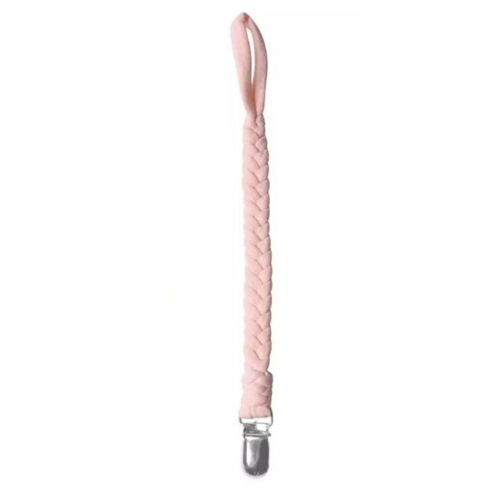 Handmade Braided Universal Teether/Pacifier Clip - Pink