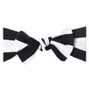 Copper Pearl Headwrap Bow Headband, Black and White Striped Classic