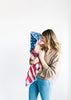 4th of July Patriot Hooded Towel, Copper Pearl Soft Knit Towel, Hooded with Front Pockets