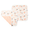 Copper Pearl Lux Security Blankets, 2 Pack, Peach Caroline