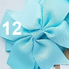 Grosgrain 3" Double Loop Bow Pony Tail Tie 2 PC Set (CLICK TO SELECT COLORS)