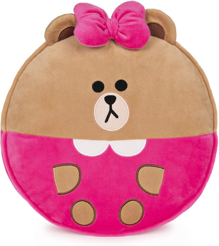 Line Friends Official Plush Collectible Character Pillow, Choco Bear