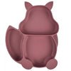 Silicone Meal-Time Feeding Dinnerware, Fox, Maroon