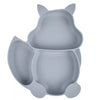 Silicone Meal-Time Feeding Dinnerware, Fox, Grey