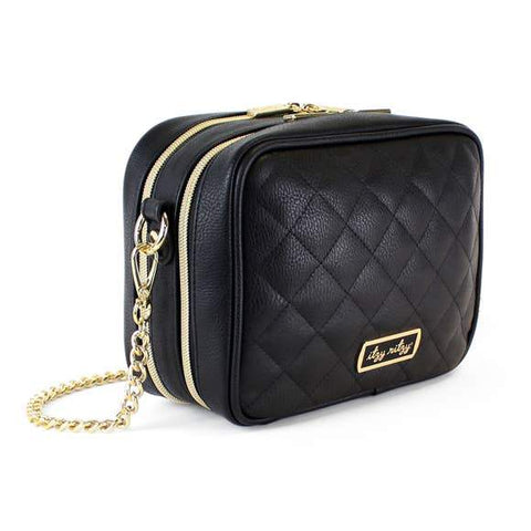 Diaper Bag, Itzy Ritzy Crossbody Quilted Leatherette - Black