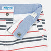 1287 Mayoral Boys Bermuda Shorts, Red & Grey Stripe