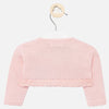 1317 Mayoral Ceremony Ruffled Knit Cropped Cardigan, Nectar Soft Pink