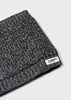 10336 Mayoral Boys Knit Slip on Scarf, Black/Grey