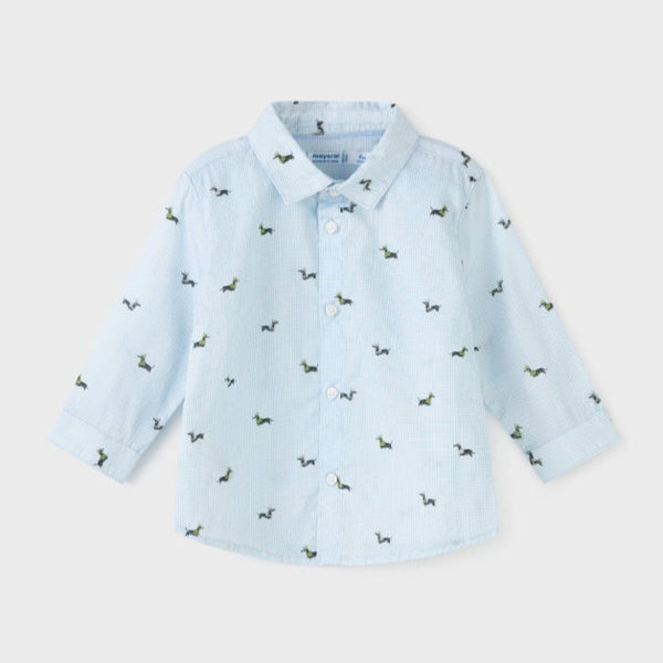 Button up shirt with dogs on it clearance