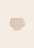 9579 Mayoral Ruffled Lace Bloomer Diaper Cover, Natural Linen