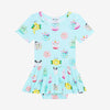 Posh Peanut Bamboo Basic S/S Twirl Skirted Bodysuit - Donuts