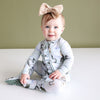 Posh Peanut Bamboo RUFFLED Zippered Footie -  Percy Dragon