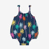 Posh Peanut Bamboo Spaghetti Bubble Romper - Palmer Palm Trees