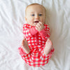 Posh Peanut Bamboo Convertible Zippered Onepiece Romper -  Polly Barn Red Gingham