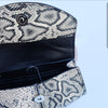 Faux Snakeskin Fanny Pack, Belt Bag - Black/Tan