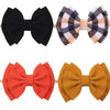 6 inch large bow nylon headbands for baby girls, halloween colors, fall