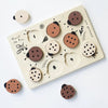 Wee Gallery Eco-friendly Sustainable Rubber Wood Counting Sorter - Ladybug