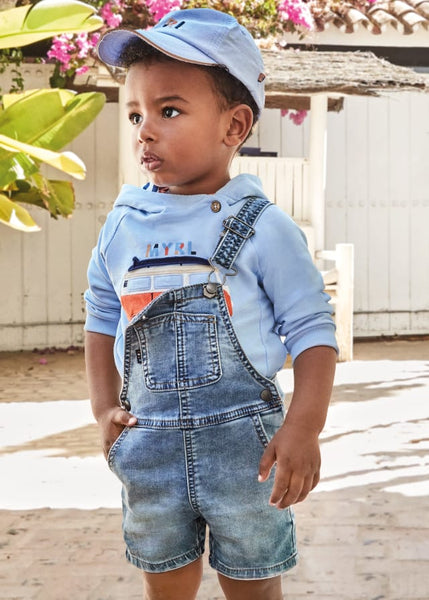 Baby boy denim overall shorts on sale