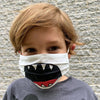 Kids Face Mask, Washable, Reusable, 3 Layer - Shark