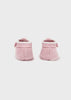 9641 Heirloom Knit Booties, Rosette Pink back