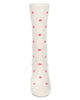 Women's Cashmere Blend Crew Socks - Ivory Pretty in Polka Dots