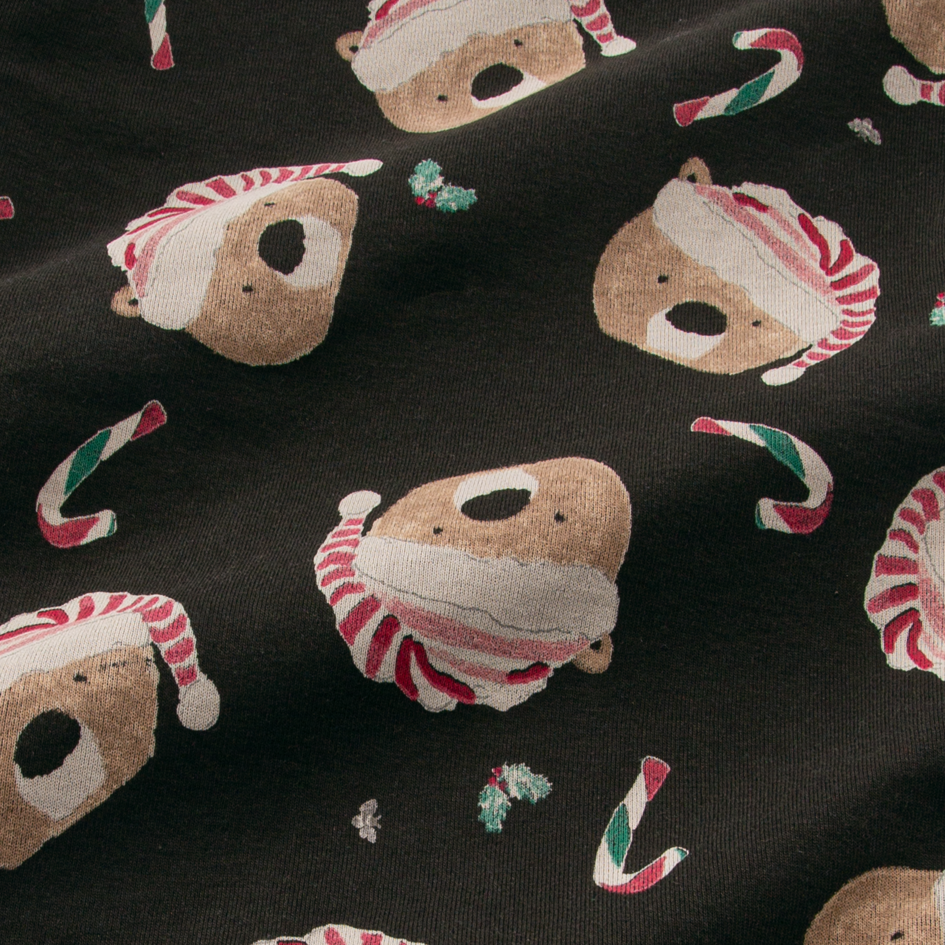 Organic Cotton Tween/Women's 2PC PJ Jogger Lounge Set, Candy Cane Bears