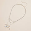 Layered Necklace with Lock, Key & Heart Charms: Gold / One / 4SN11049