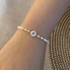 Stainless Steel Shell Customized Letter Bead Bracelet (LETTER OPTOINS M-Z)