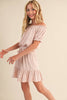Tween and Teens 2PC Peasant Top and Skirt Set - Light Pink