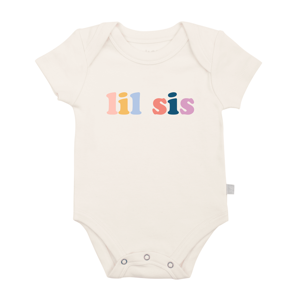 Organic Cotton Snap Bodysuit, Lil Sis