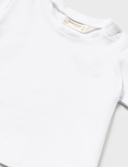 1003 Baby Boys Sustainable Cotton TShirt - White