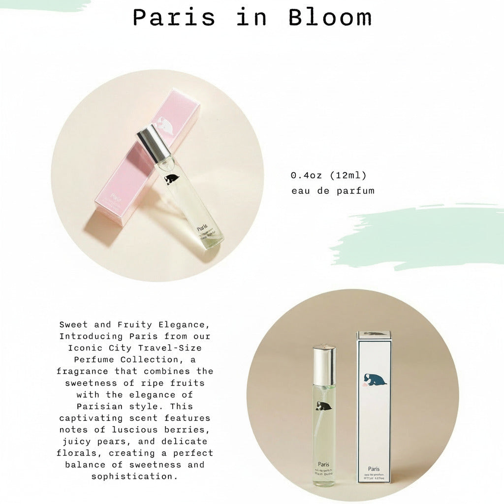 Iconic Cities - Travel Size Mini Perfume, 0.4 floz, Paris