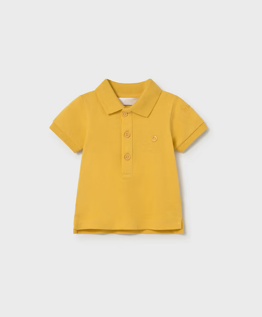 1102 Mayoral Baby Boy Eco-Cotton S/S Polo -Savannah Yellow