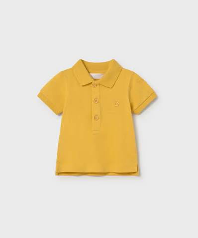 1102 Mayoral Baby Boy Eco-Cotton S/S Polo -Savannah Yellow