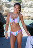 Tween/Teen Reversible Eco-friendly, Sustainable Reversible Swim Top - Sorrento Pink and Blue Stripe