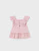 1197 Toddler Girls Sustainable Cotton Embroidered Eyelet Lace Ruffled Flowy Shirt - Dahlia Dusty Pink