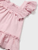 1197 Toddler Girls Sustainable Cotton Embroidered Eyelet Lace Ruffled Flowy Shirt - Dahlia Dusty Pink