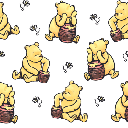 Cotton Muslin Swaddle Blanket, UNISEX, Winnie the Pooh Sweet Dreams Honey