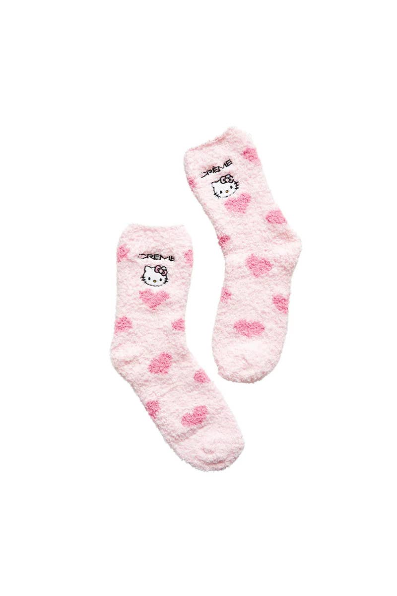 TCS Hello Kitty Infused Aloe/Lavender Plush Socks, O/S, Pink