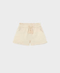 1212 Toddler Girls Cotton Linen Soft Shorts - Natural Chickpea