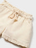 1212 Toddler Girls Cotton Linen Soft Shorts - Natural Chickpea